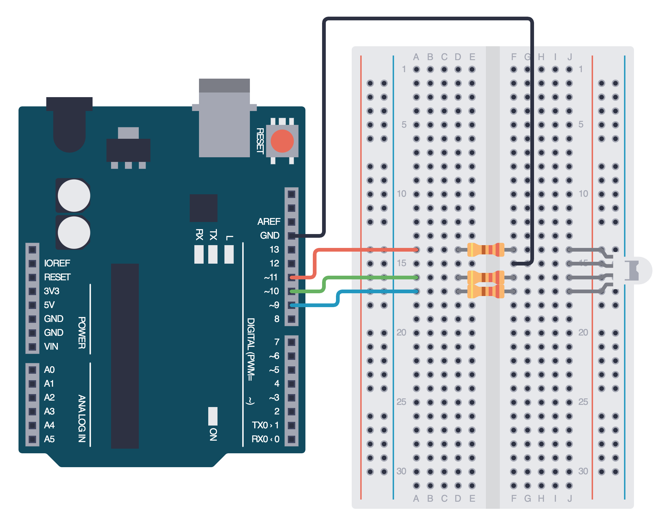 RGB LED circuit diagram