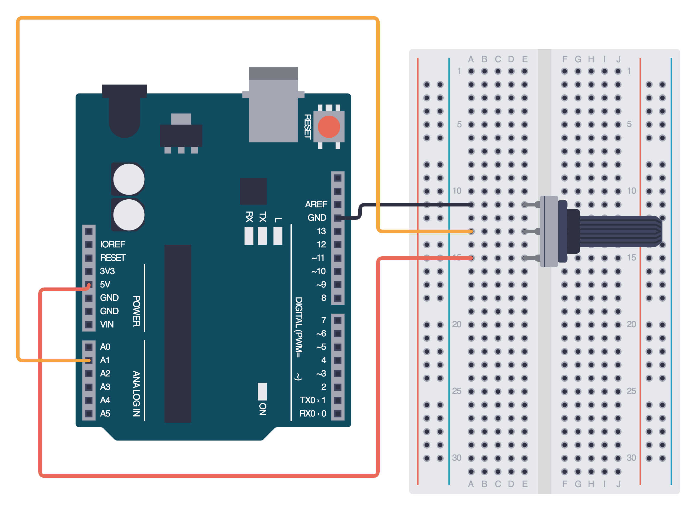 Potentiometer wiring diagram