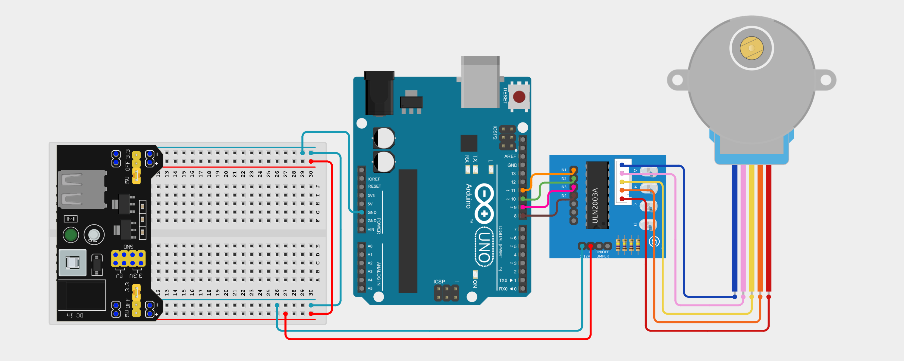 Stepper motor wiring diagram